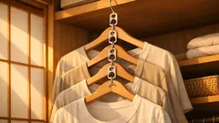 空き缶のプルタブでクローゼットが倍に見える ハンガー連結の省スペース収納術